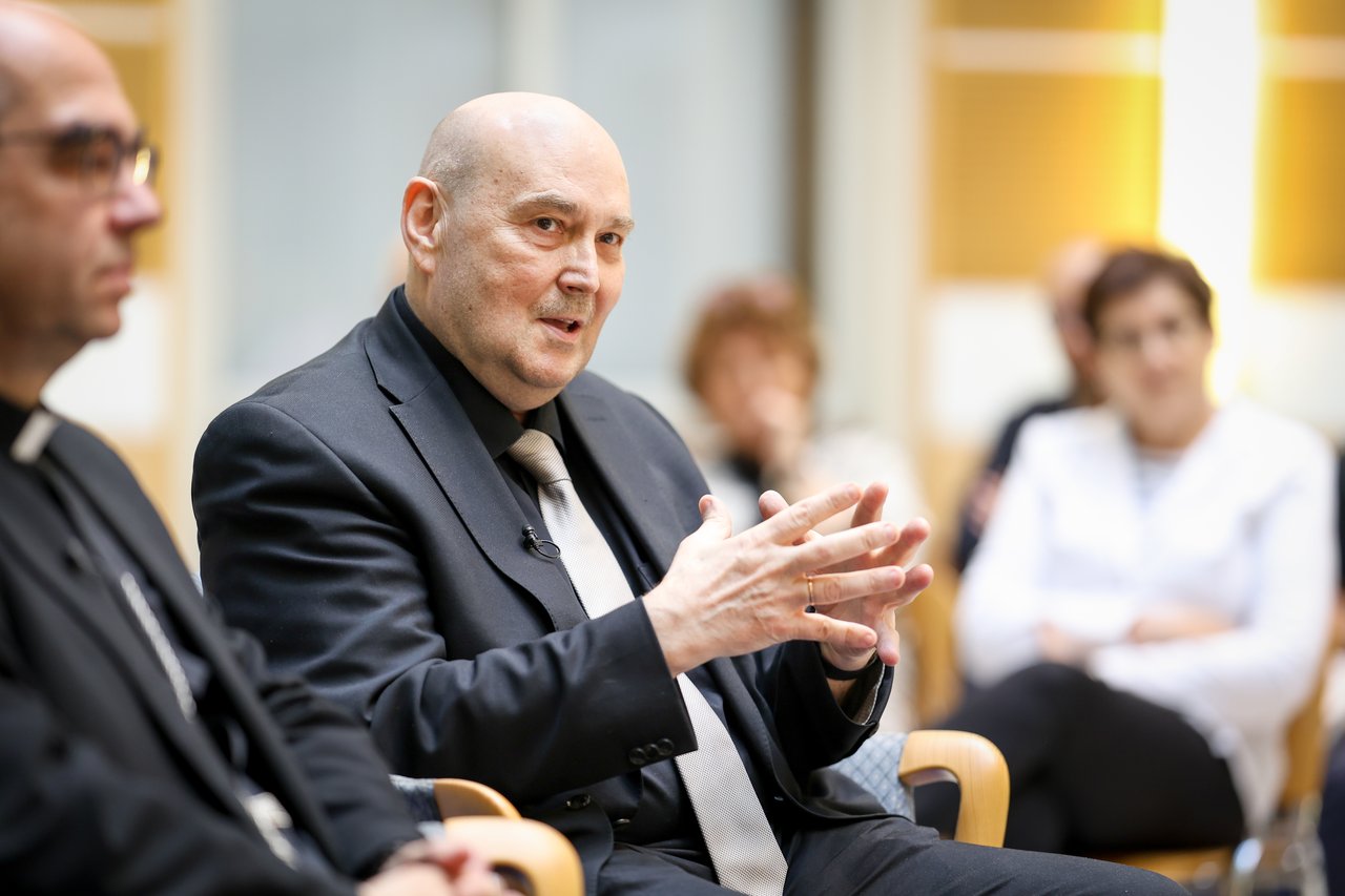 Székely János, Steinbach József beszélgetés Sapientia, 2026. május 20. Fotó: Magyar Kurír/ Merényi Zita