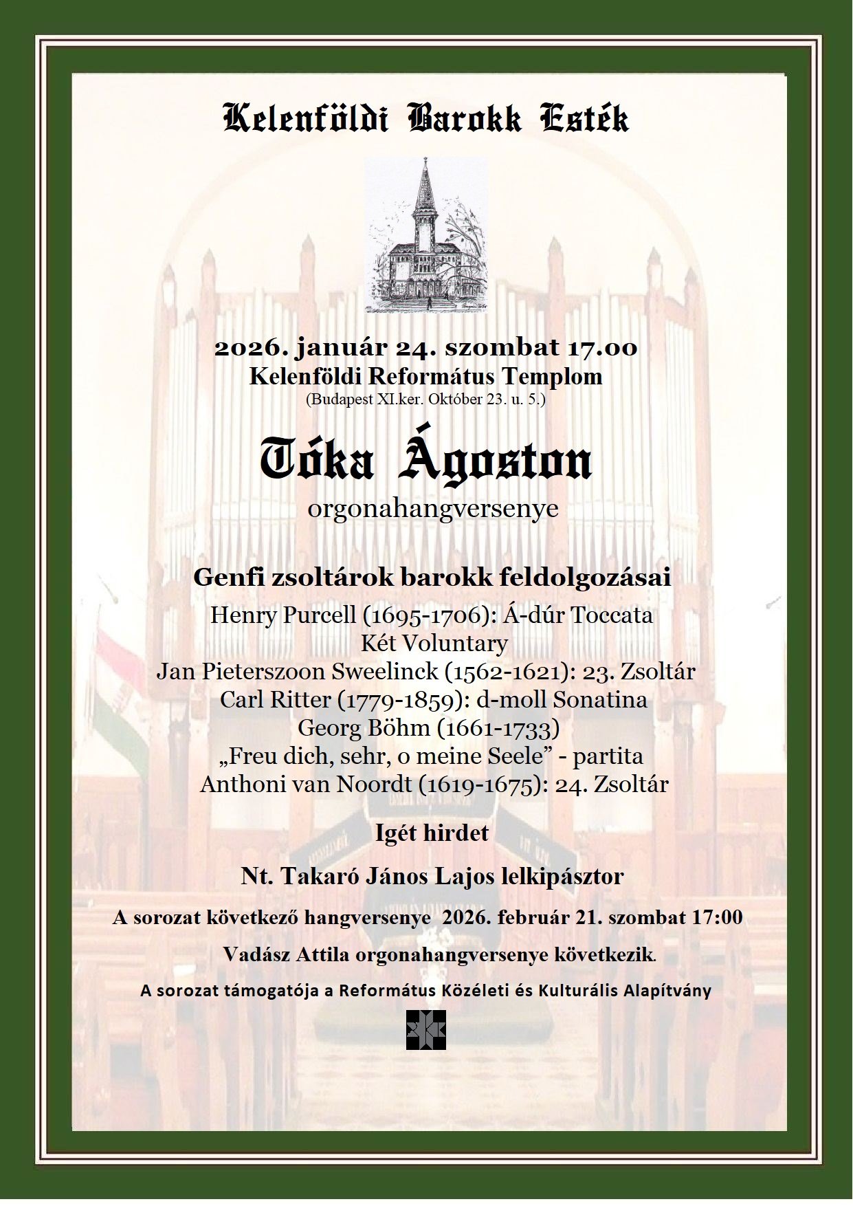 Kelenföldi Barokk Esték 2026 január