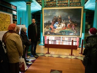 DEBRECEN kollegium konyvtar Orlai Petrich Soma festmeny foto: miskolczi jános