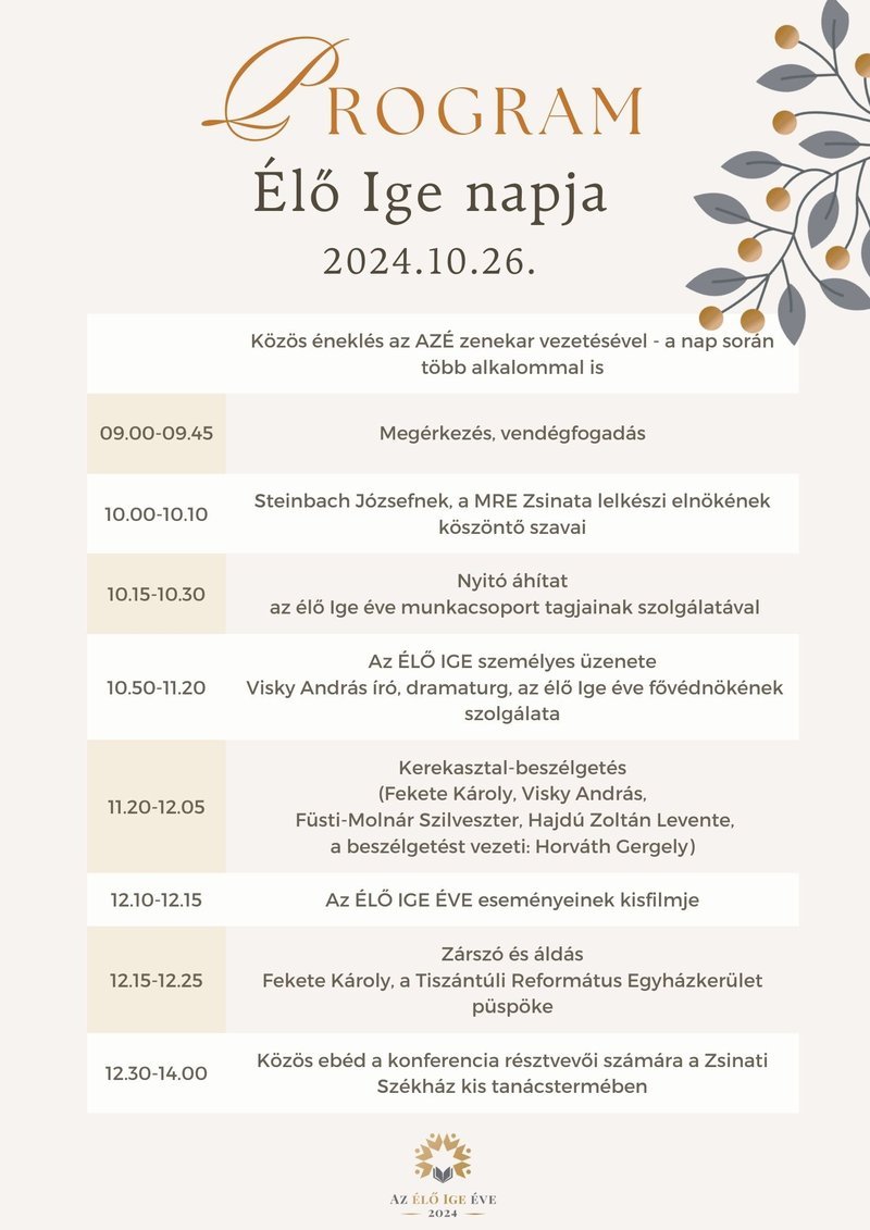 Elo Ige Napja - program