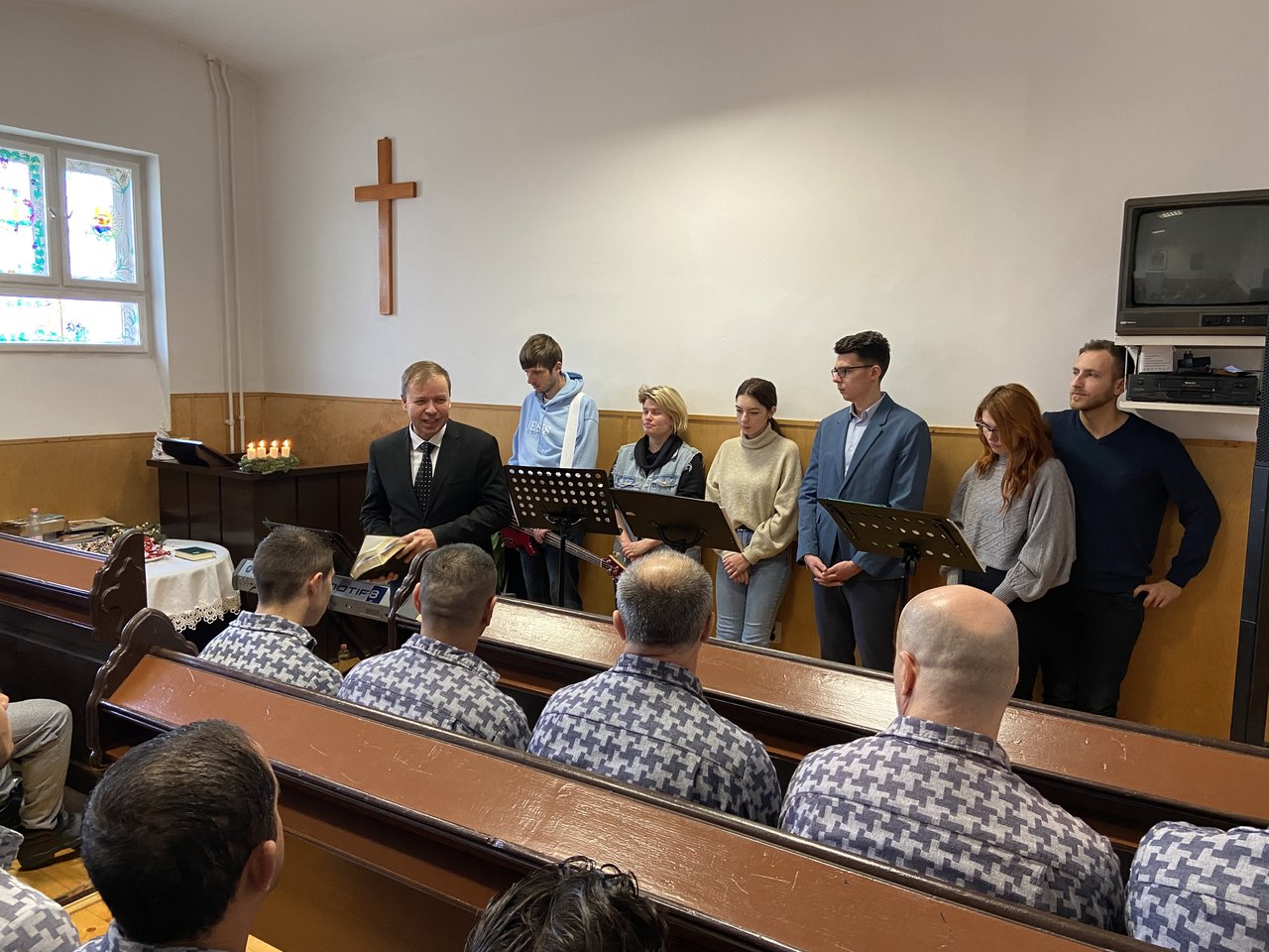 Oláh István. Karácsonyi istentisztelet a debreceni fogvatartottaknak 2022 - Fotó: Debrecen-Nagytemplomi Gyülekezet