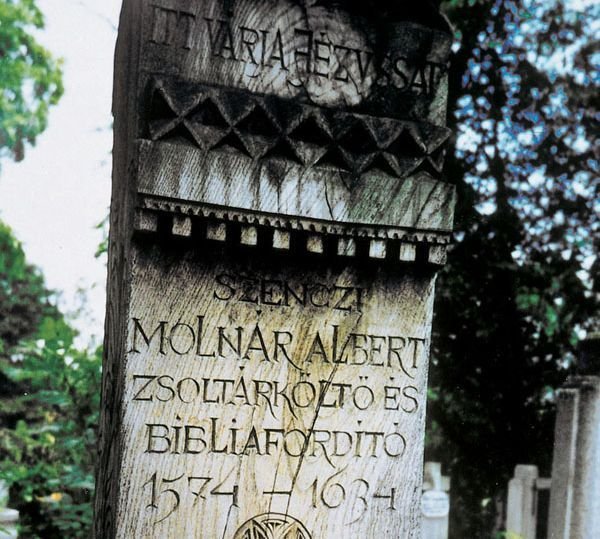 Szenczi Molnár Albert síremléke