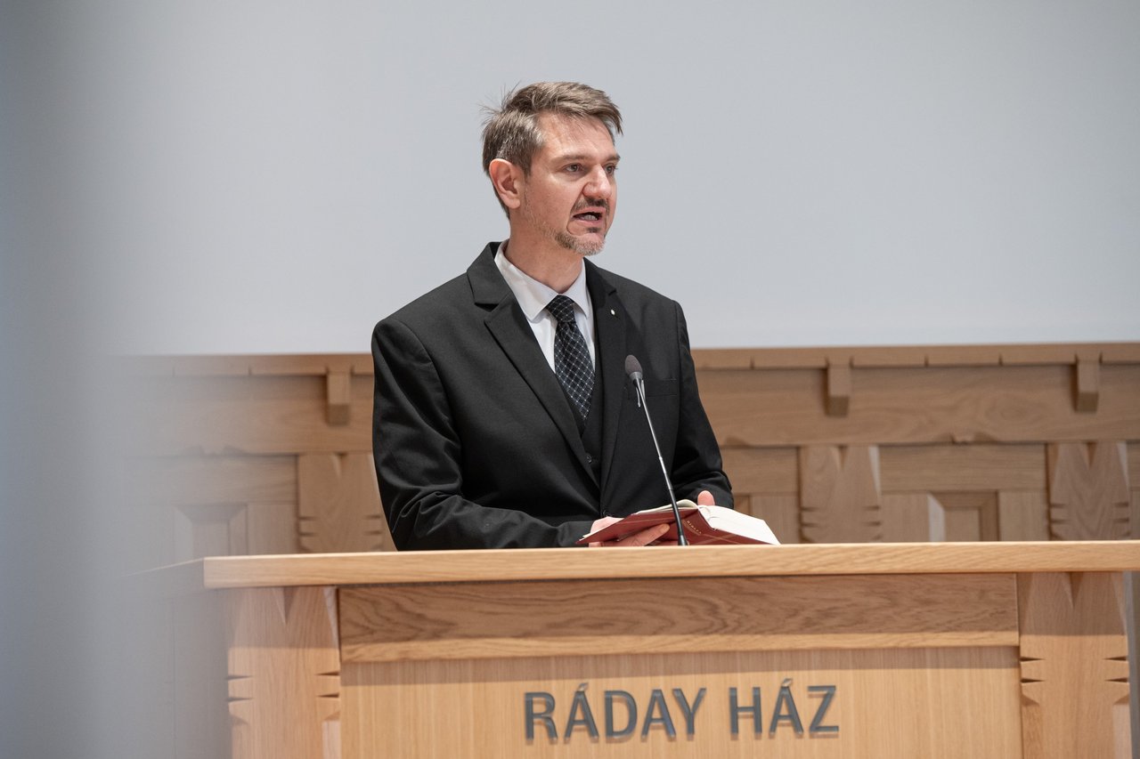 Lányi Gábor. KRE Dies Natalis 56-os megemlékezés 2026 - Fotó:Magyaródi Milán