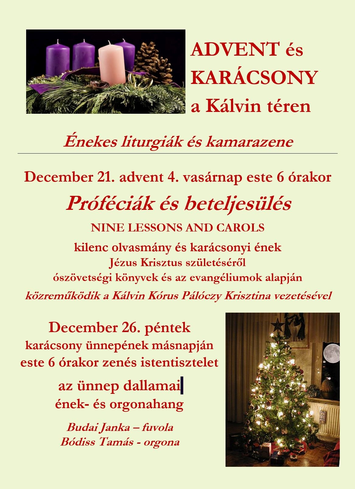 karácsonyi zenei események plakát 2025