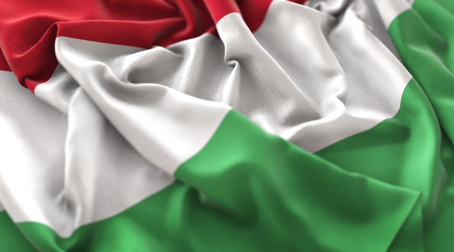 hungary-flag-ruffled-beautifully-waving-macro-close-up-shot