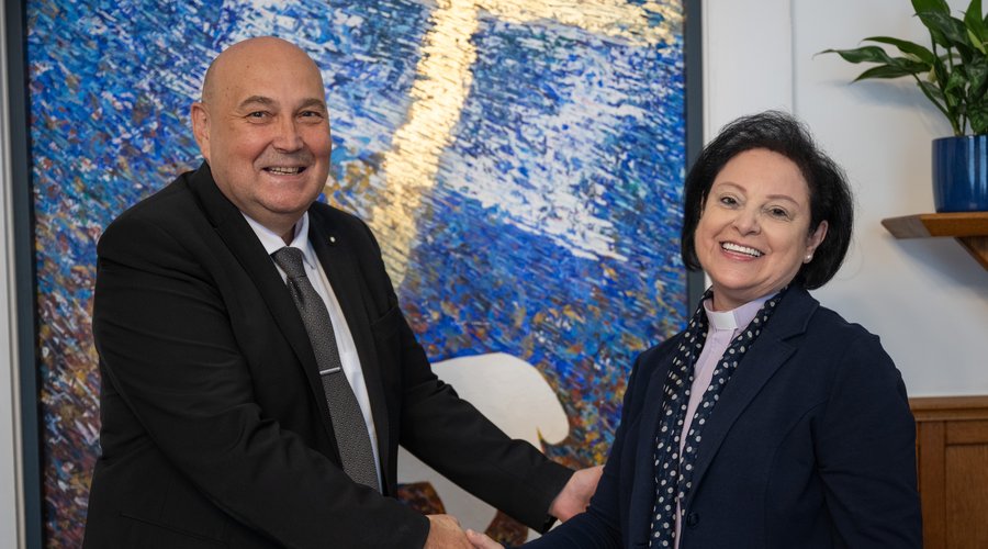 Najla Kassabnak, a Református Egyházak Világszövetsége enöke, fotó 2025. okt. Sebestyén László